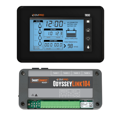 Trek3 RV Battery Monitor 8-15V Incl. Odysseylink104