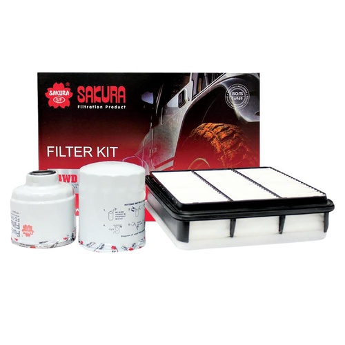 Sakura Filter Kit Oil Air Fuel Mitsubishi Triton ML MN Challenger