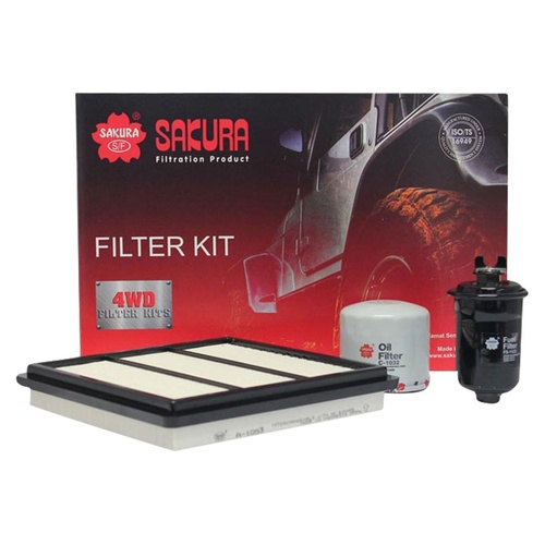 Sakura Filter Kit Oil Air Fuel Mitsubishi Triton MK 3.0L