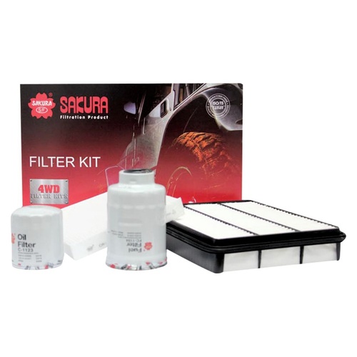 Sakura Filter Kit Oil Air Fuel Toyota Prado KDJ150 KDJ155