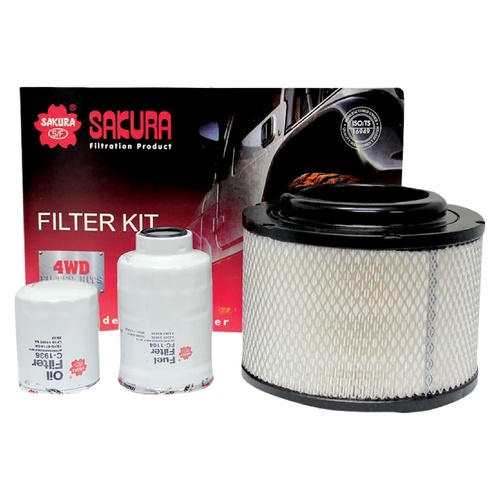 Sakura Filter Kit Oil Air Fuel Mazda BT50 Ford Ranger