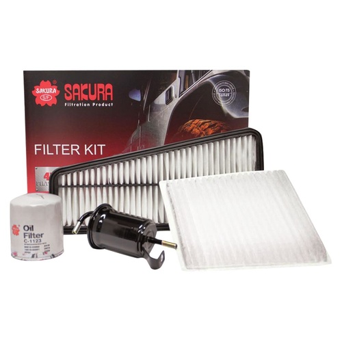 Sakura Filter Kit Oil Air Fuel Toyota Landcruiser Prado GRJ120