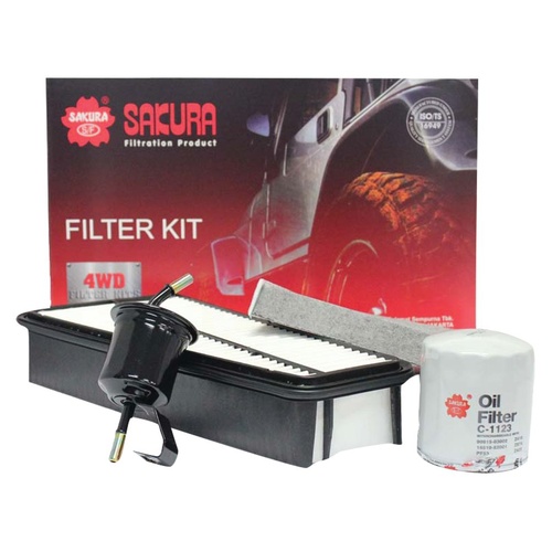 Sakura Filter Kit Oil Air Fuel Toyota Hilux GGN15R GGN25R