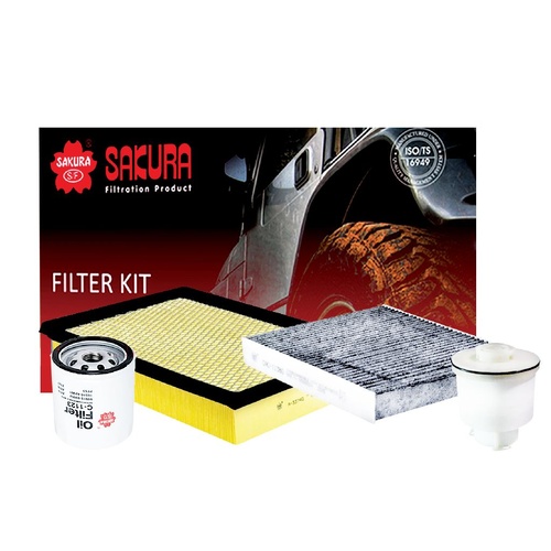 Sakura Filter Kit Oil Air Fuel Toyota Hilux Fortuner GUN Series