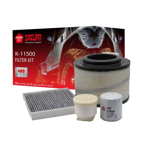 Sakura Filter Kit Oil Air Fuel Toyota Hilux KUN16 KUN26