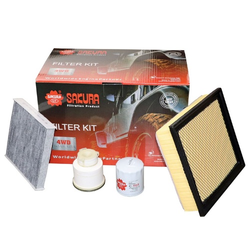 Sakura Filter Kit Oil Air Fuel Toyota Hiace GDH Series