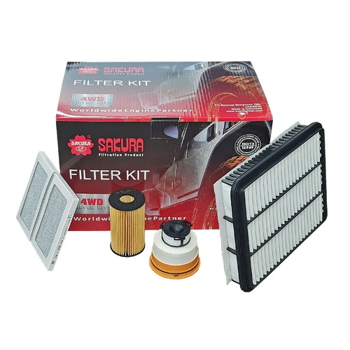 Sakura Filter Kit Oil Air Fuel Toyota Landcruiser VDJ79R